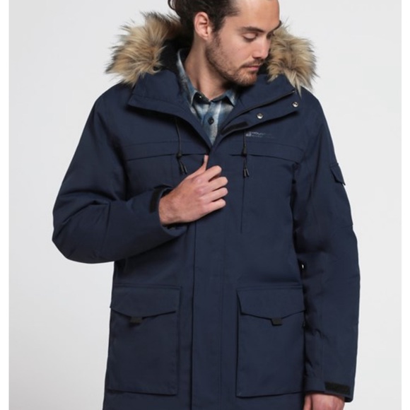 Men’s Waterproof Parka Jacket, size: M, Color: Navy, brand: Mountain Warehouse. - Picture 3 of 7